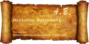 Asztalos Bernadett névjegykártya